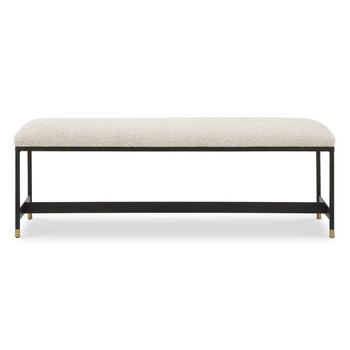 Uttermost Halston Upholstered White Bench