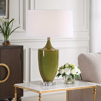 Uttermost Adela Moss Green Table Lamp