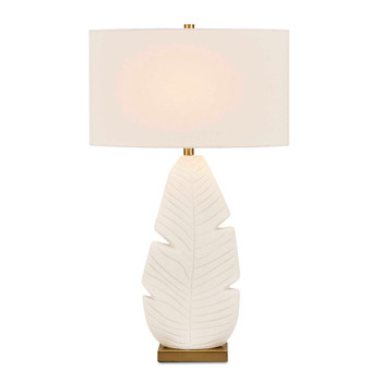 Uttermost Palm Leaf White Table Lamp