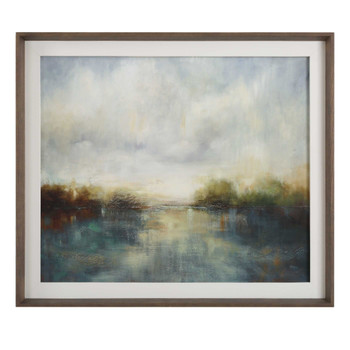 Uttermost Blue Reverie Framed Abstract Lake Print
