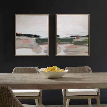Uttermost Just Peaking Framed Abstract Prints Set/2