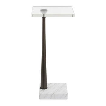 Uttermost Pelton Marble Glass Drink Table