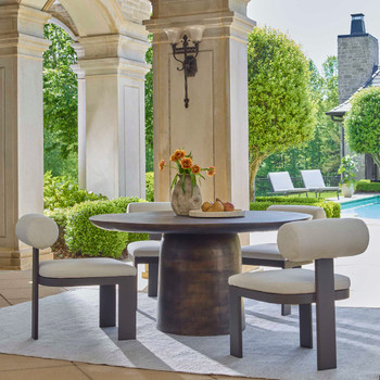 Uttermost Madrone Golden Dark Bronze Outdoor Dining Table