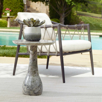 Uttermost Shura Indoor-Outdoor Marble Accent Table