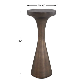 Uttermost Miko Indoor-Outdoor Bronze Drink Table