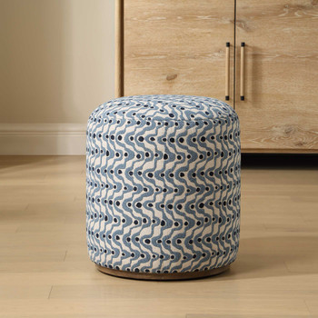 Uttermost Cas Blue Fabric Ottoman