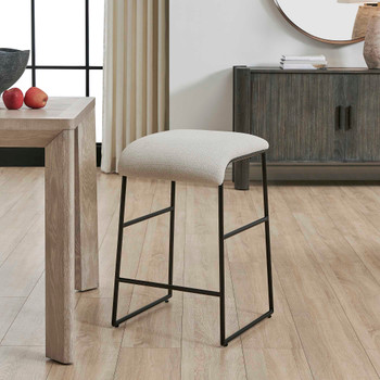 Uttermost Arcane Ecru Counter Stool