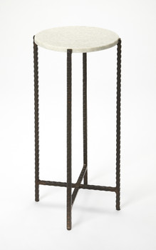 Butler Nigella Round Marble & Metal Accent Table