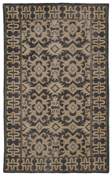 Kaleen Restoration Hand-knotted Res04-02 Black Area Rugs