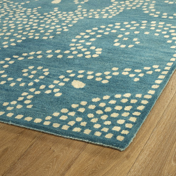 Kaleen Rosaic Hand Tufted Roa02-91 Teal Area Rugs