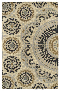 Kaleen Rosaic Hand Tufted Roa07-38 Charcoal Area Rugs