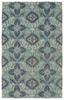 Kaleen Weathered Hand-tufted Wtr03-91 Teal Area Rugs