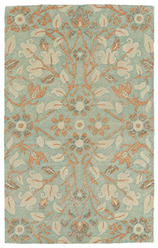 Kaleen Weathered Hand-tufted Wtr04-78 Turquoise Area Rugs