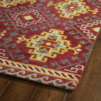 Kaleen Global Inspirations Hand-tufted Glb07-25 Red Area Rugs