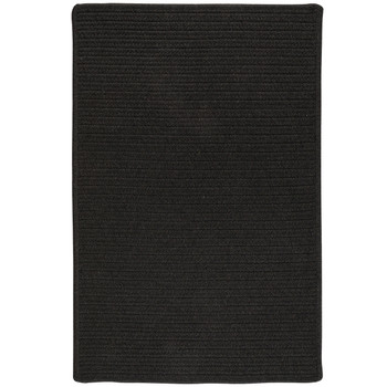 Colonial Mills Sunbrella Solid Ls06 Ebony Area Rugs