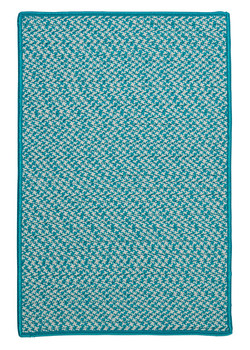 Colonial Mills Dog Bone Houndstooth Bright Braided Ot57 Turquoise 22”x34”