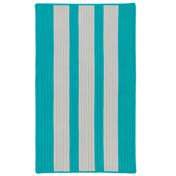 Colonial Mills Everglades Vertical Stripe Ev37 Turquoise Area Rugs