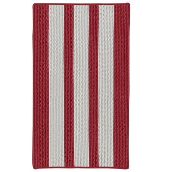 Colonial Mills Everglades Vertical Stripe Ev67 Sunset Red Area Rugs