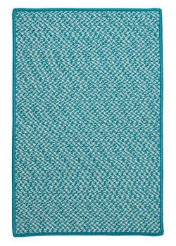 Colonial Mills Outdoor Houndstooth Tweed Ot57 Turquoise Area Rugs