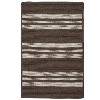 Colonial Mills Sunbrella Southport Stripe Uh09 Mink Area Rugs