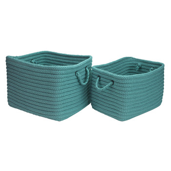 Colonial Mills Modern Farmhouse Braided Mudroom Od12 Aqua Baskets