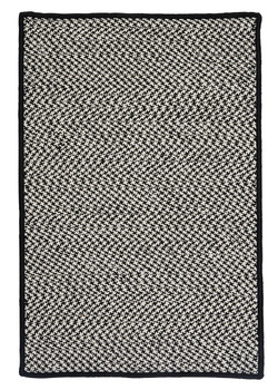 Colonial Mills Outdoor Houndstooth Tweed Ot49 Black Chair Pads