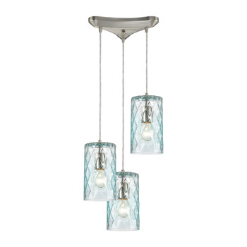 ELK Lighting Diamond Pleat 3-Light Pendant - 21194/3