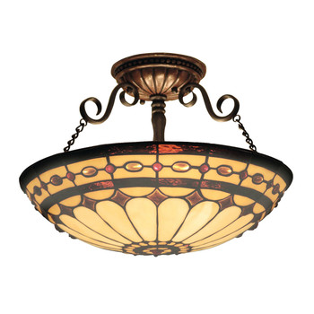 ELK Lighting Diamond Ring 3-Light Semi Flush Mount - 641-BC