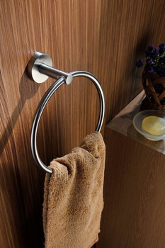 ANZZI Caster Series Towel Ring In Brushed Nickel - AC-AZ005BN