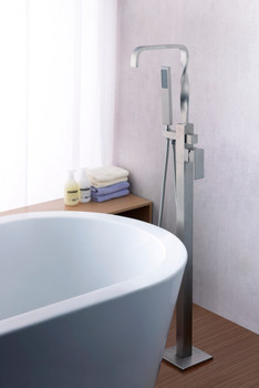 ANZZI Yosemite 2-handle Claw Foot Tub Faucet With Hand Shower In Brushed Nickel - FS-AZ0050BN