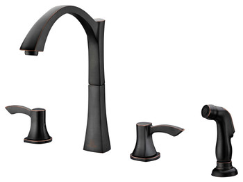 ANZZI Soave Series 2-handle Standard Kitchen Faucet In Oil Rubbed Bronze - KF-AZ032ORB