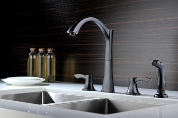 ANZZI Soave Series 2-handle Standard Kitchen Faucet In Oil Rubbed Bronze - KF-AZ032ORB