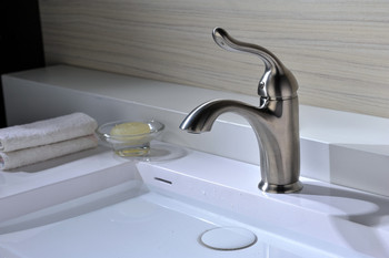 ANZZI Arc Series Single Hole Single-handle Low-arc Bathroom Faucet In Brushed Nickel - L-AZ009BN