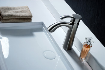 ANZZI Rhythm Series Single Hole Single-handle Mid-arc Bathroom Faucet In Brushed Nickel - L-AZ013BN