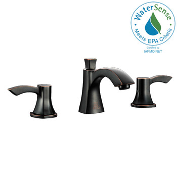 ANZZI Sonata Series 8 In. Widespread 2-handle Mid-arc Bathroom Faucet In Oil Rubbed Bronze - L-AZ015ORB