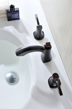 ANZZI Sonata Series 8 In. Widespread 2-handle Mid-arc Bathroom Faucet In Oil Rubbed Bronze - L-AZ015ORB