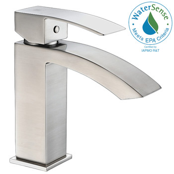 ANZZI Revere Series Single Hole Single-handle Low-arc Bathroom Faucet In Brushed Nickel - L-AZ074