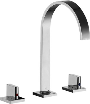 ANZZI 8 In. Widespread 2-handle Bathroom Faucet-polished Chrome-sabre Series-l-az183bn-anzzi - L-AZ183CH