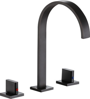 ANZZI Sabre 8 In. Widespread 2-handle Bathroom Faucet In Oil Rubbed Bronze - L-AZ183ORB