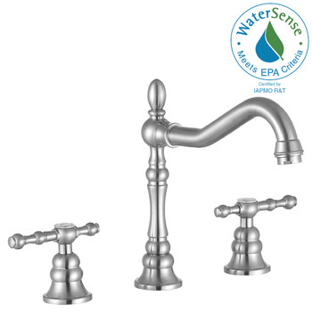 ANZZI Highland 8 In. Widespread 2-handle Bathroom Faucet In Brushed Nickel - L-AZ184BN