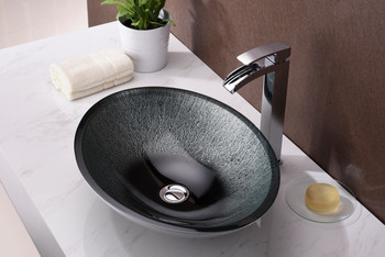 ANZZI Cobalt Series Vessel Sink In Blue - LS-AZ035