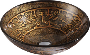ANZZI Alto Series Deco-glass Vessel Sink In Lustrous Brown - LS-AZ079