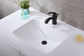ANZZI Dahlia Series 7.5 In. Ceramic Undermount Sink Basin In White - LS-AZ113