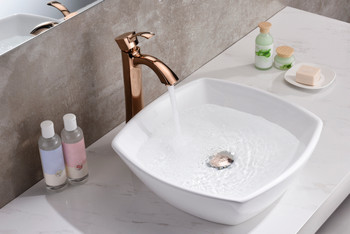 ANZZI Deux Series Ceramic Vessel Sink In White - LS-AZ119