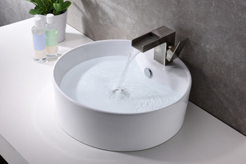 ANZZI Vitruvius Series Ceramic Vessel Sink In White - LS-AZ129
