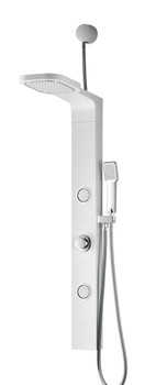 ANZZI Inland Series 44 In. Full Body Shower Panel System With Heavy Rain Shower And Spray Wand In White - SP-AZ062