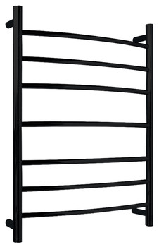 ANZZI Gown 7-bar Stainless Steel Wall Mounted Towel Warmer In Matte Black - TW-AZ027MBK