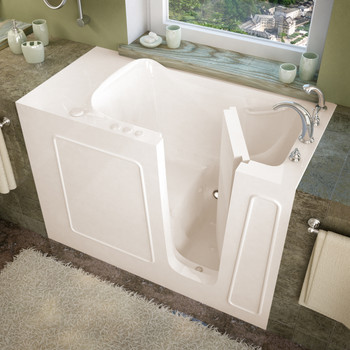 MediTub Walk-In 26 x 53 Right Drain Biscuit Soaking Walk-In Bathtub - 2653RBS