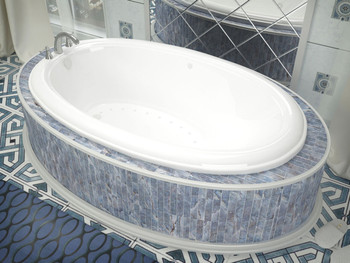 Atlantis Whirlpools Petite 42 x 70 Oval Air Jetted Bathtub - 4270PAL