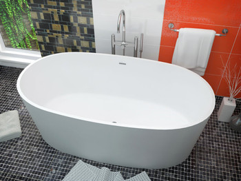 Atlantis Whirlpools Asaro 32 x 71 Artificial Stone Freestanding Bathtub - 7131ASSXCWXX